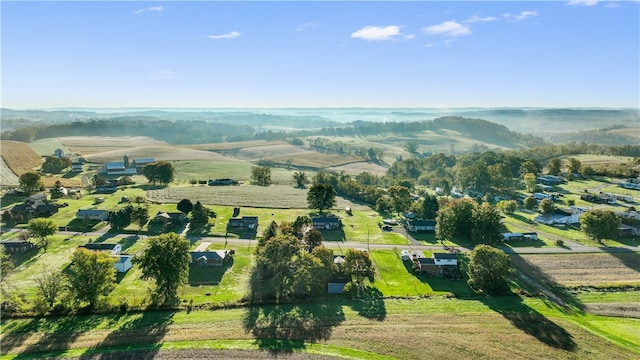 aerial view with a rural view