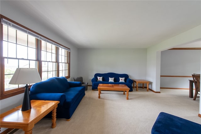 view of carpeted living room