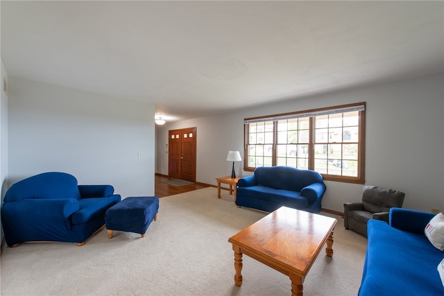 view of carpeted living room