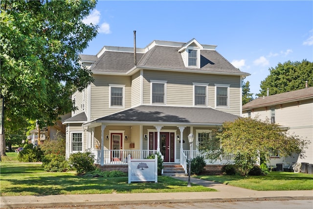 view of front of house featuring a front yard