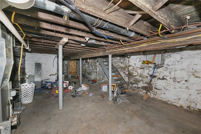 view of basement