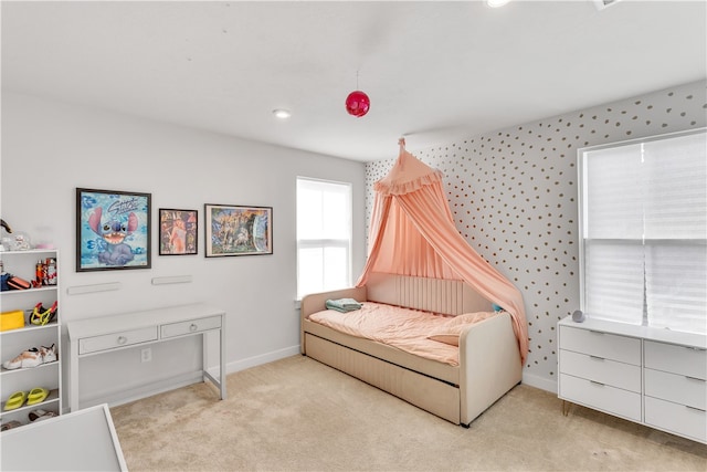 view of carpeted bedroom