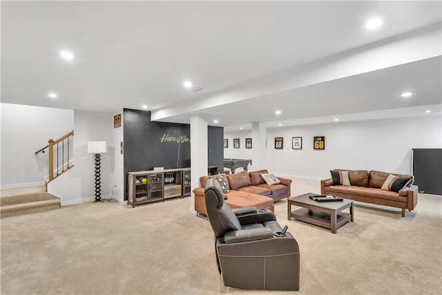 view of carpeted living room