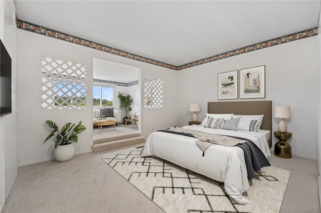 view of carpeted bedroom