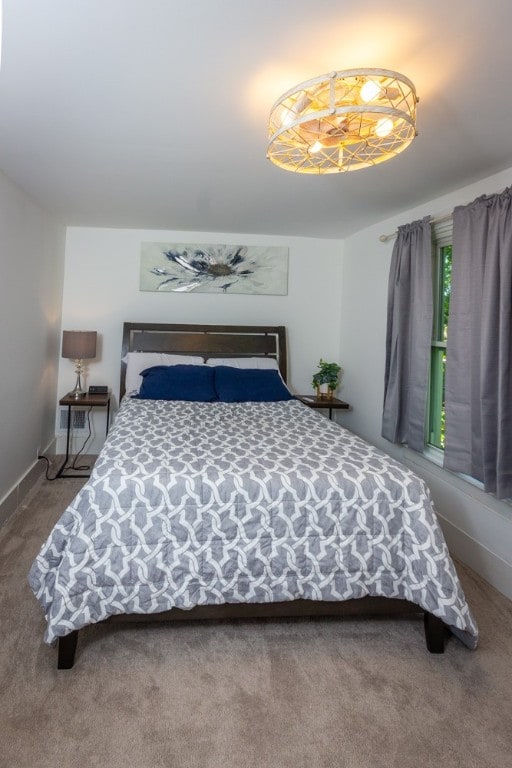 view of carpeted bedroom