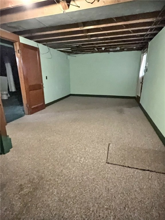 view of basement