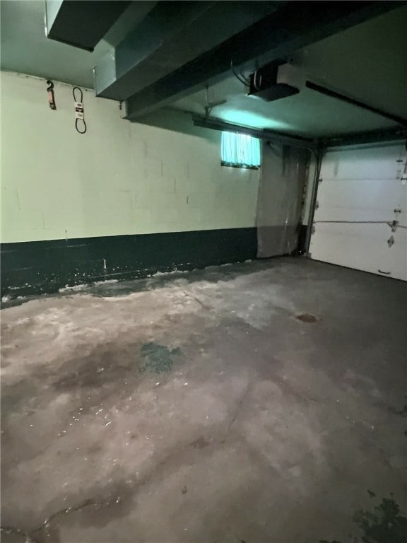 view of basement