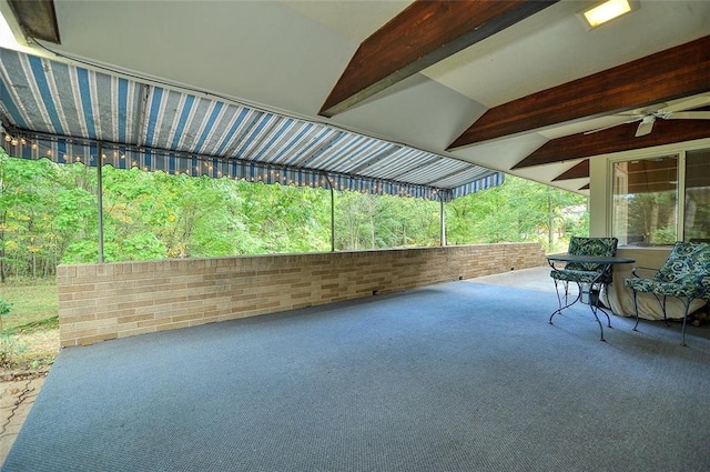 view of patio / terrace featuring a ceiling fan