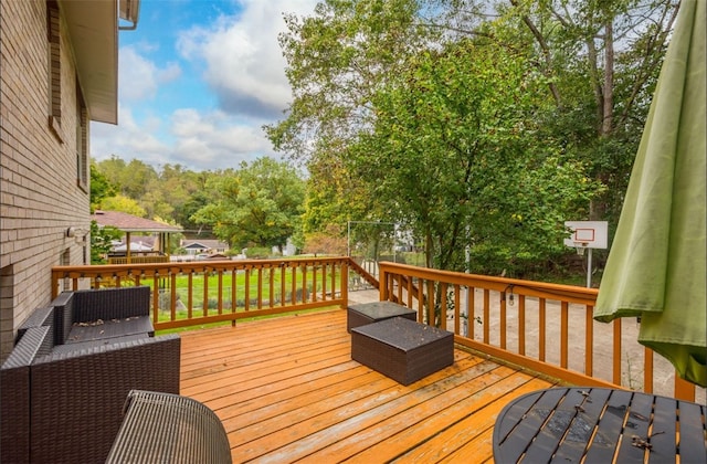 view of wooden terrace