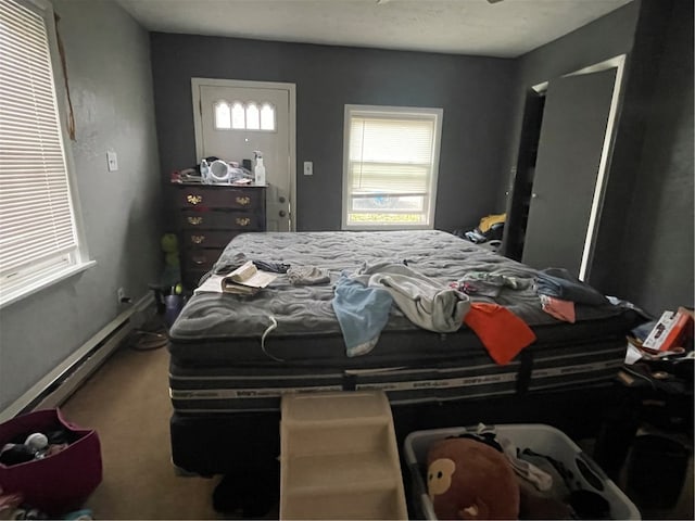 bedroom with carpet flooring