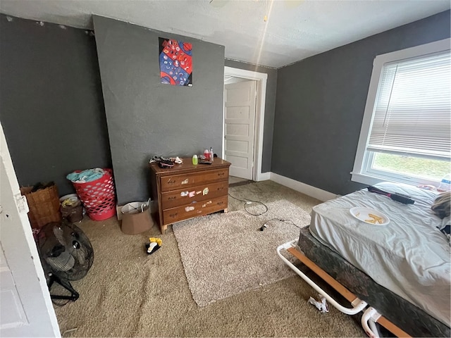 bedroom with carpet flooring