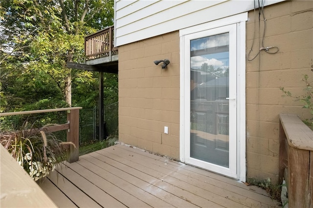 view of wooden deck