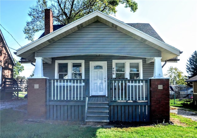 bungalow-style home featuring a porch