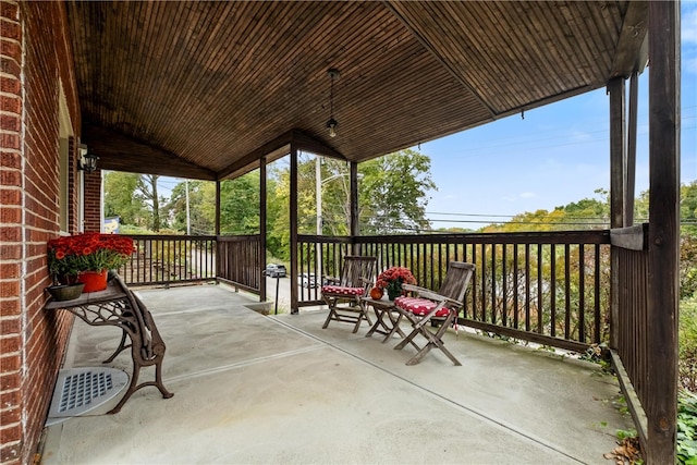 view of patio / terrace featuring a porch