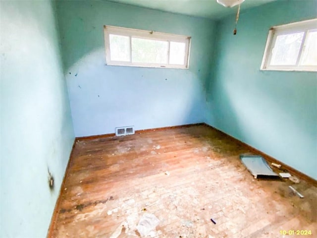 spare room with visible vents