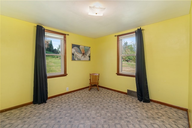 carpeted empty room with a wealth of natural light