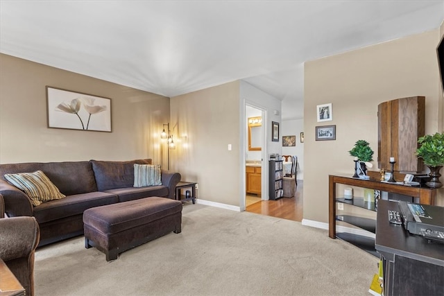 view of carpeted living room