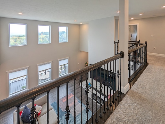 corridor featuring carpet flooring