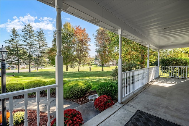 view of patio / terrace with a porch