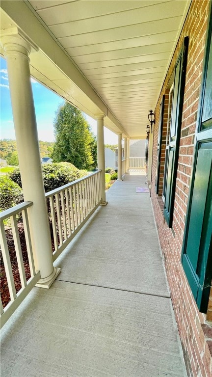 view of patio with a porch