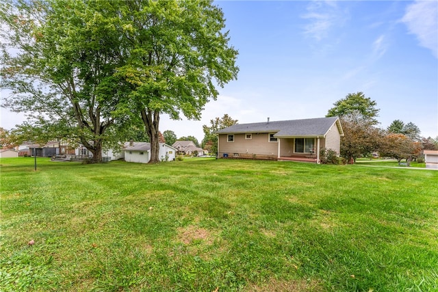 exterior space with a lawn