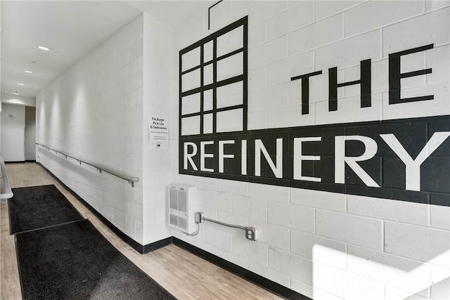 hall featuring wood-type flooring