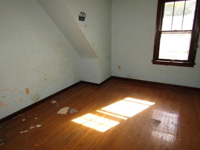 empty room featuring dark wood-type flooring