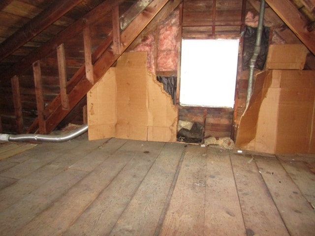 view of attic