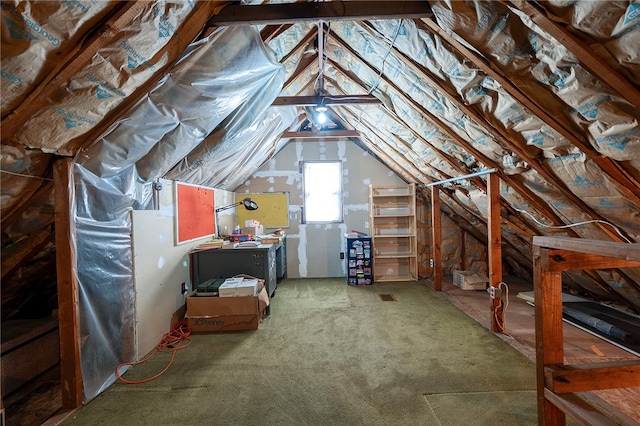 view of attic