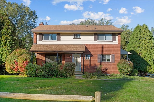 view of front of house featuring a front yard