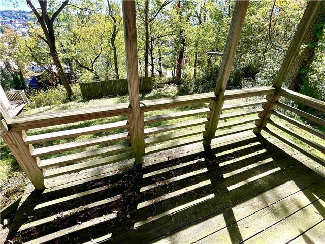 view of wooden deck