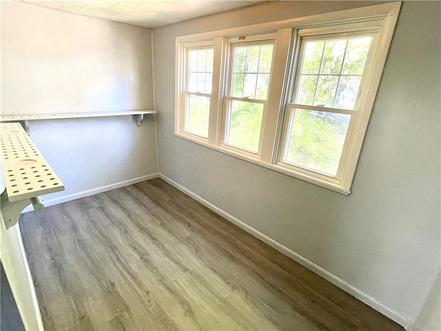 unfurnished room featuring light hardwood / wood-style flooring