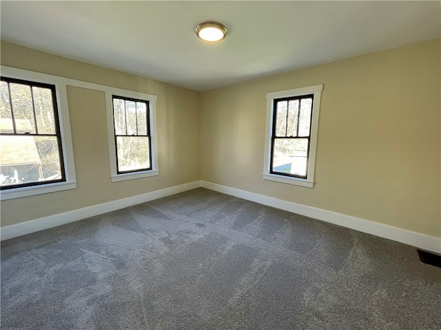 carpeted empty room with a wealth of natural light