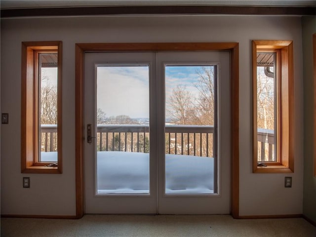 doorway with a wealth of natural light