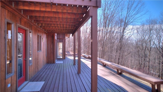 view of wooden terrace