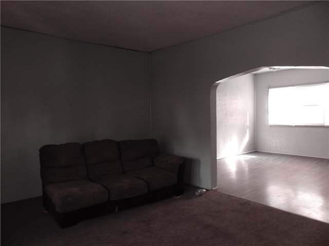 living room featuring hardwood / wood-style floors