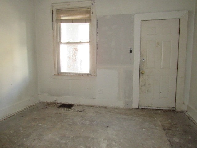 view of spare room