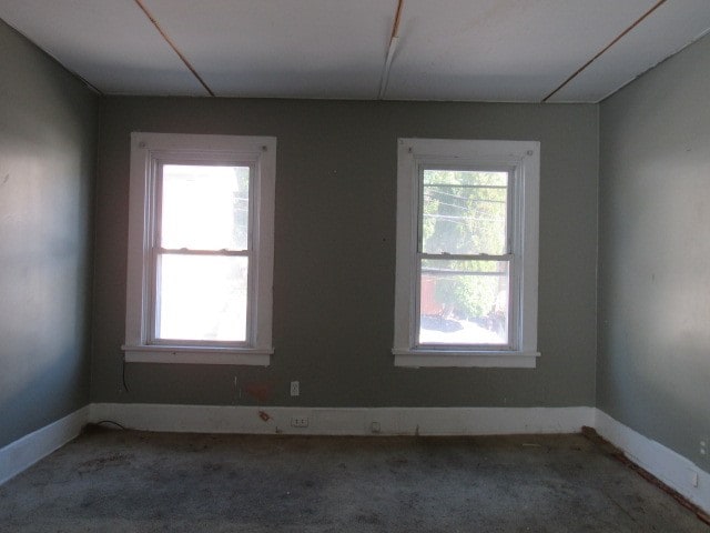 carpeted spare room with plenty of natural light