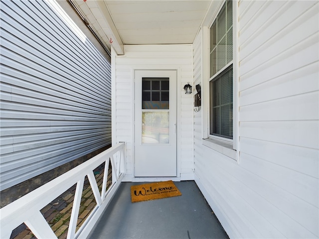 view of doorway to property