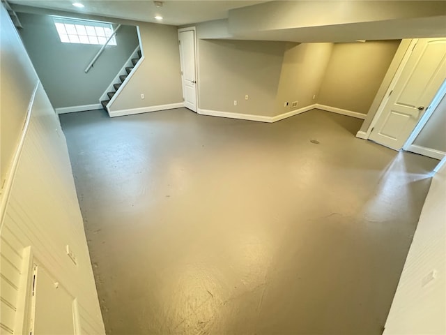 view of basement