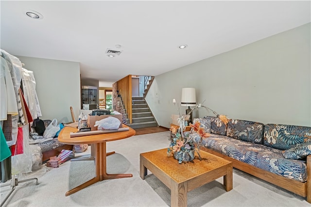 view of carpeted living room