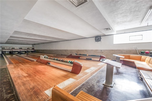 recreation room with bowling