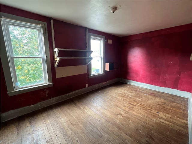 unfurnished room with plenty of natural light and wood-type flooring