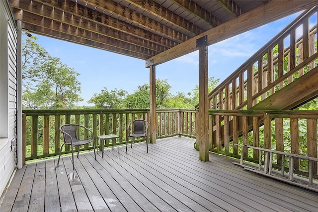 view of wooden deck