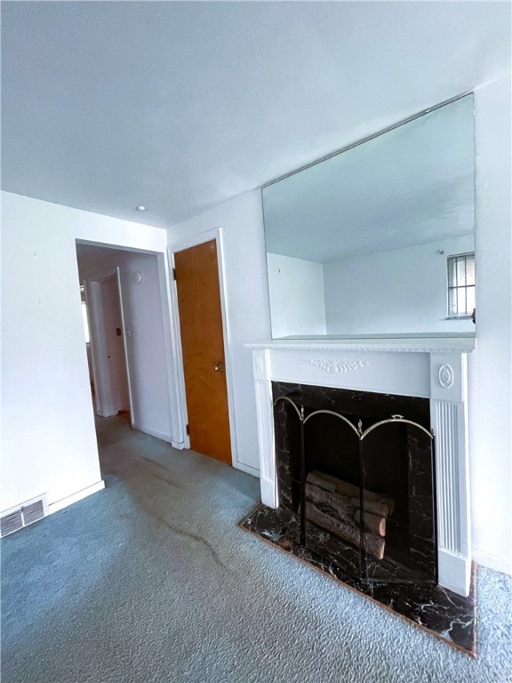 living room featuring carpet flooring