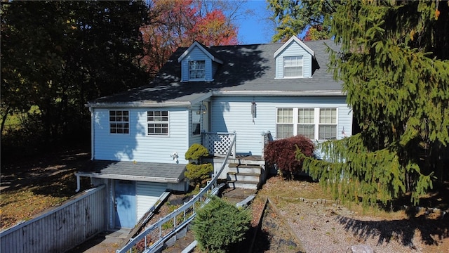 view of cape cod home