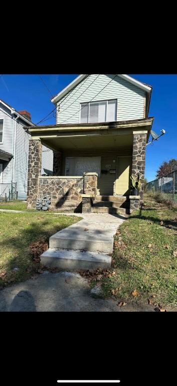 6405 Apple St, Lincoln-Larimer, PA 15206 - view of front of house with stone siding