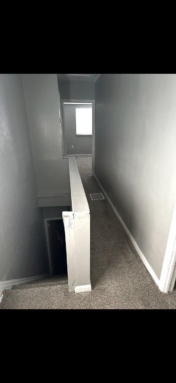6405 Apple St, Lincoln-Larimer, PA 15206 - stairs featuring baseboards and carpet floors