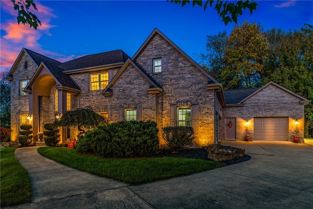 front facade featuring a garage