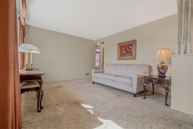 view of carpeted living room